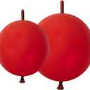 Dark Red Link Balloons 6 Inch 12 Inch 120 Pcs Latex Linking Balloons for Birthday Wedding Party Festival Decorations