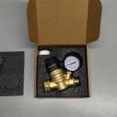 RV Water Pressure Regulator for RV Camper. Brass Lead-Free Adjustable Camper Water Pressure Regulator with 0-160 PSI Gauge Reducer Valve W Filter Package includes 1 raw tape for water pipes.