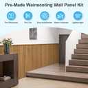 Art3d Wainscoting Panels, Beaded Polystyrene Wall Board for Interior Wall Dcor, 79.3 Wide X 40.7 high, Covers 22.38 sq.ft, Teak