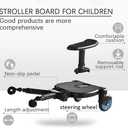 Universal Stroller Board with Detachable Seat,Stroller Glider Board Suitable for Most Brands of Strollers, Holds Children Up to 55 lbs (Blue)