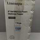 Linenspa Memory Foam Mattress Topper, Queen Size - 2 Inch Gel Infused Memory Foam - Plush Feel - Cooling and Pressure Relieving - CertiPUR Certified