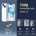 for iPhone 15 Case [Compatible with MagSafe] [Military-Grade Drop Protection] [Anti-Fingerprint] [Anti-Scratch] Slim Silky-Soft Touch Translucent Matte Case 6.1 inch, Burgundy