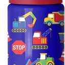 Simple Modern Kids Water Bottle with Straw Lid | 14oz Insulated Stainless Steel Kids Tumbler & Spill Proof Toddler Cup for School, Girls, Boys | Summit | Under Construction