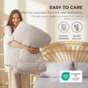 Bedsure Comforter Duvet Insert - Quilted Comforters Queen Size, All Season Duvet, GentleSoft Down Alternative Bedding, with 8 Tabs, Gifts for Women/Men, Linen, Queen 88 x 88 Inches