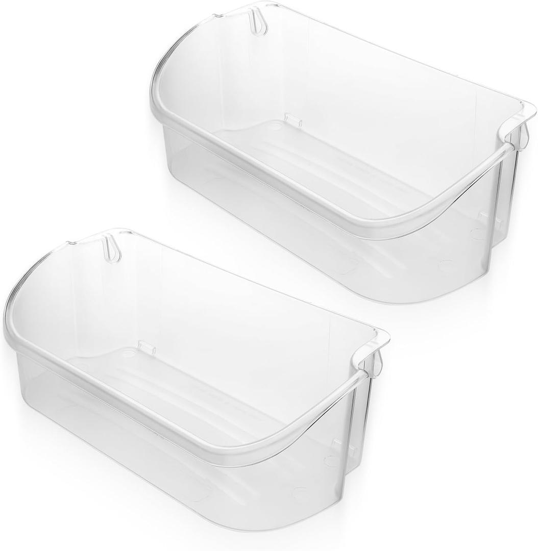 Door Shelf/Bin FFSS2615TP0/O, FFSS2615TS0/O, FFSS2625TS0/O, LGHX2636TF0/O, FFSS2615TE0/O, LFSS2612TF0/O, FFSS2615TE2 for Frigi-daire Refrigerator- Top Door Shelf Replacement.(2-PACK)