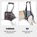 Dotoner Dog Sling for Large Dogs Hind Leg Support to Help Rehabilitate the Hind Limbs of Elderly Dogs with Weak Hind Legs Disabilities and Injuries Dog Harness Helps Arthritis ACL Recovery (L, Grey)