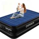 CHERIMOR Twin XL Air Mattress with Built in Pump, Upgraded 80" Length, 18" Raised Twin Blow Up Mattress, Multi-Layer Leakproof & Support 500 lbs, 2-Min Fast Inflation Air Bed for Home Camping Guests