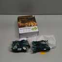 Minetom Clear Christmas String Lights 100 Count 25 Feet Incandescent Bulb Mini Lights for Indoor Xmas Tree Garland Birthday Wedding Party Festival Decoration, Green Wire (Pack of 2) (Clear Warm White)