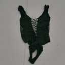 Avidlove Rhinestone Bodysuit Tops Sparkle Fishnet Lingerie Sexy Outfit for Women Mesh Body Suit Teddy Lingeries