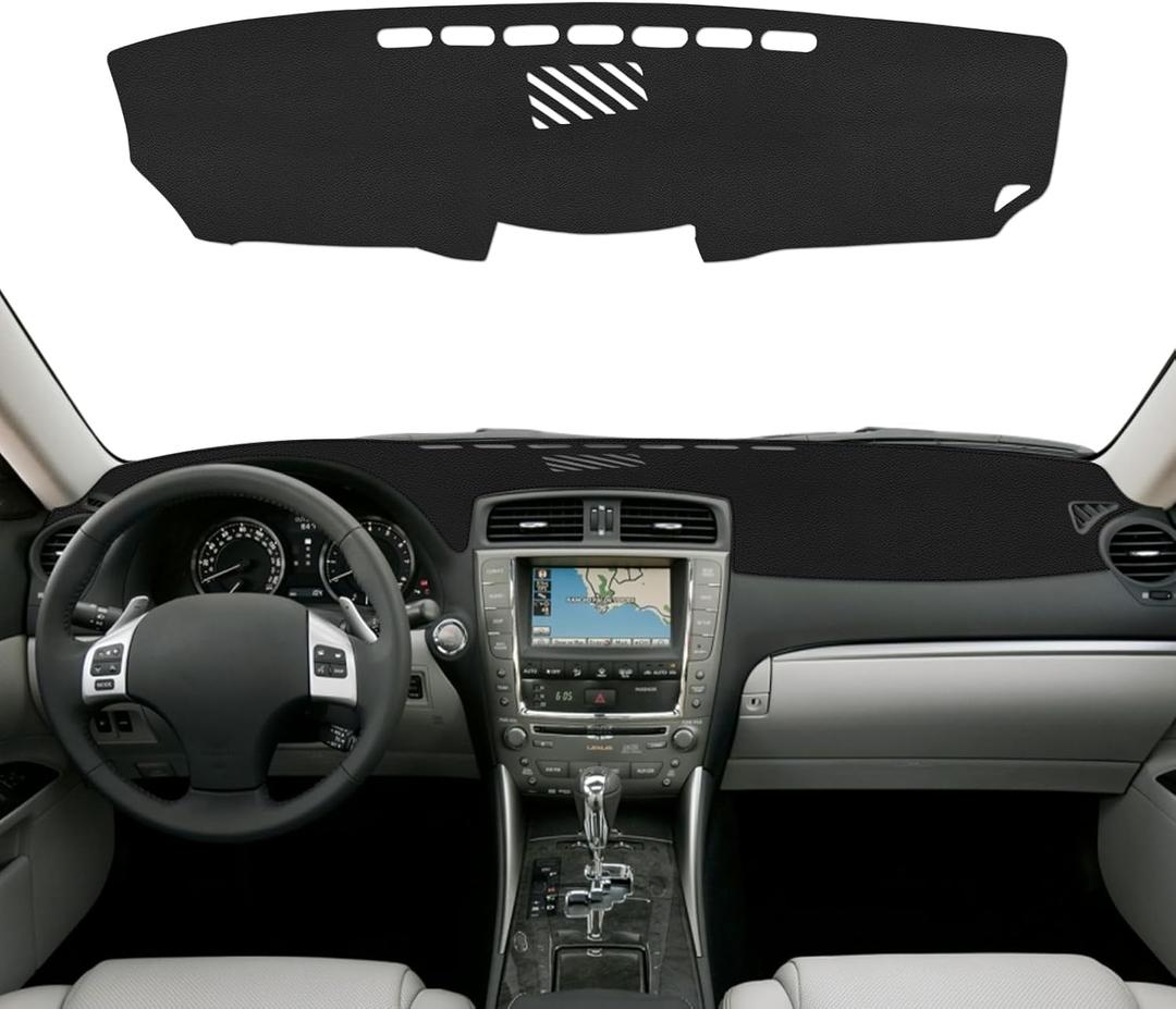 Leather Dash Cover Accessories for Lexus IS250 2006 2007 2008 2009 2010 2011, Dash Mat Dashboard Cover and Interior Dash Covers