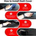 Pigenius Dash Cover for Chevrolet Silverado/GMC Sierra 1500/2500 HD/3500 HD, 20192022, Without Forward Collision Alert, Without Heads-Up Display, Black