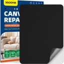 3 x Self-Adhesive Canvas Repair Tape, 8.3" x 11" Waterproof Canvas Repair Patch, Fabric Patch Repairs Kit for Furniture, Tents, Sunbrellas, Boat Covers Awnings, Couches, Clothes, Bags Black