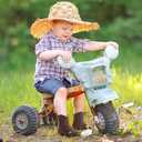 Rollda Baby Cowboy Boots Toddler Cowgirl Boots Infant Western Boots Round Toe (Brown)