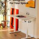 ErGear Height Adjustable Electric Standing Desk, 32 x 19 Inches Sit Stand up Desk, Memory Computer Home Office Desk, Natural