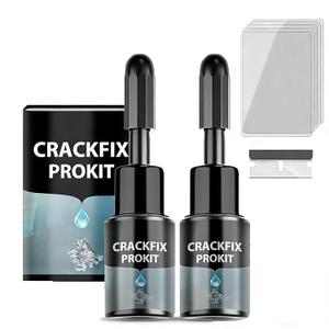 2PCS CrackFix Pro Kit Windshield Repair Kit Windshield Crack Repair Fluid Kits Chips and Cracks Car Glass Repair for Cars, Trucks, SUVs