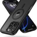 Mobnano for iPhone 16 Pro Case, Compatible with MagSafe, Crystal Clear Case with Magnetic Ring, Multicolor Protective Shockproof Bumpers, Not Yellowing Slim Cover for Men Women - Black