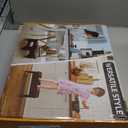 Wooden Step Stool for Adults & Kids, Non-Slip Rubber Feet, 6.5 Inch High, Lightweight Small Step, 400 Lbs Capacity, Bed Step Stool for High Bed, Bathroom & Kitchen (Walnut)