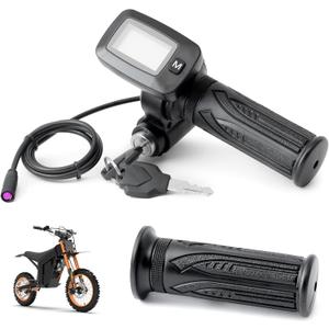 YUXIVCNE Upgrade 48V Ebike Speedometer Throttle with M Key Replacement for Tuttio Soleil 01 for soleil01 Electric Dirt Bike Integrated Display Throttle Tip:No 'M,' no Buy