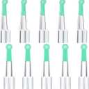 Ear Spoon Tips Ear Cleaner Replacement Set for 3.5 mm Otoscope Plastic Ear Cleaner Tips Reusable Ear Cleaner Spoon Tip for Teens Adults Family Ear Health Care (Light Green) (Transparent)