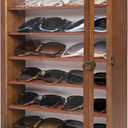 Sunglasses Display Case Wall Mounted Large Sunglasses Organizer Storage Wood Eyeglasses Holder