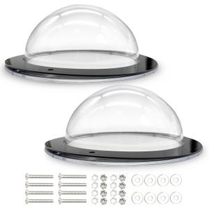 Hamiledyi 2 Pack Dog Fence Window, 12.4" Acrylic Dome Window Clear Bubble Peek Window, Dog Playground Window Pet Bubble Window, Doggie Fence Window Relieves Stress, Reduced Barking for Dog Cat