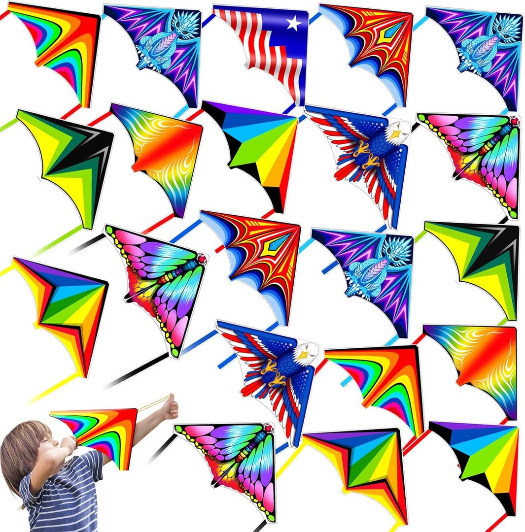 YongnKids Mini Kite for Kids Adults, Finger Launcher Kites for Kids Age 3-5 4-8 8-12, Kid Kite Easy to Fly on Yard Beach Outdoor Toys, Great for Birthday Party Favors Stocking Stuffers
