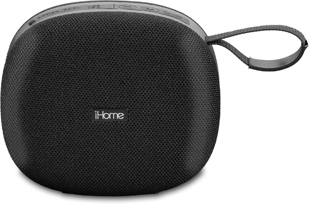 iHome Bluetooth Speaker with FM Radio, Micro SD Card and USB Inputs, Portable Speaker with 30 Hour Battery Life (iBT330)