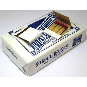 5 x 50 Matchbooks, White, for Wedding Birthday Wholesale, Made in America (1 Pack of 50)