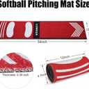 Trainer Mat Baseball, 54x12 Inch Pitching & Throwing Training Mat for Stride & Stance Practice, Wear Resistant Non-Slip, Portable Indoor/Outdoor Auxiliary Tool for Youth Beginners