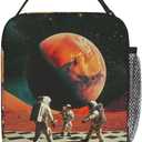 Reusable Astronaut Lunch Box for Kids Girls Boys Women Adult, Insulated Moon Space Cosmic Lunch Bag,Polyester Cooler Handbags Case for School Picnic Work Travel Beach or Hiking