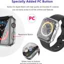 2 Pack Case 44mm with Built-in Tempered Glass Screen Protector Compatible with Apple Watch SE Series 6/5/4 44mm, Ultra-Thin Scratch Resistant Overall Protective Cover for iWatch SE Series 6/5/4