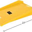 Curb Ramp - Heavy Duty, Portable Ramp with 1000lb Weight Capacity - for Furniture Dollies, Hand Trucks, or Moving Carts by Stalwart (Yellow)