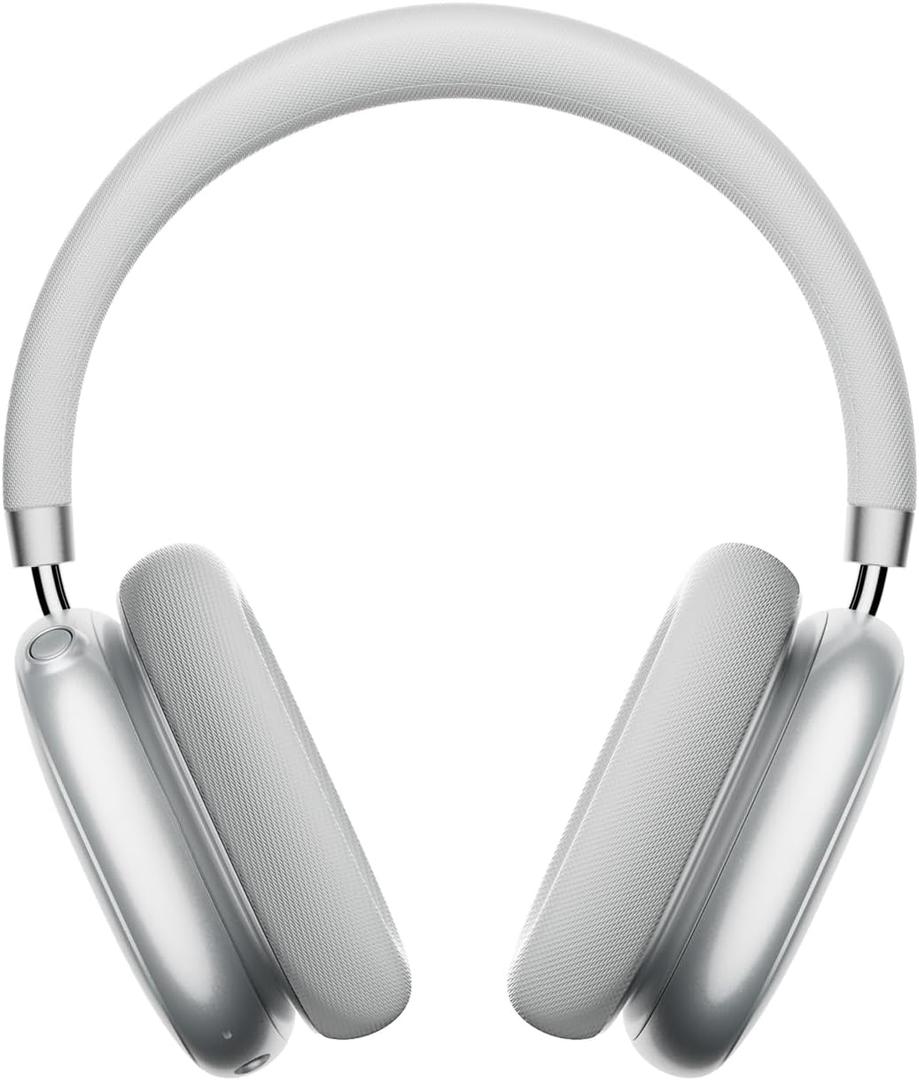 H5Max Active Noise Cancelling Headphones,Over Ear Headphones Wireless Bluetooth 6.0,130H Playtime,Lightweight,App Control,Hi-Res Audio,Comfort for Travel/PC/Home/Workout,Silver