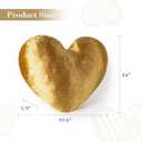 AELS Heart Shaped Pillow, 17.7 Inches Heart Decorative Throw Pillows, Velvet Love Cute Pillows, Valentines Day Decorations, Wedding Decor, Living Room Bedroom Nursery Decor, Golden