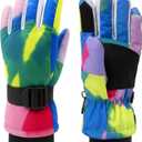 Valentines Kids Skiing Gloves,Valentines Day Gift Ski Glove for Boys Girls,Children Winter Snow Gloves 5yrs-9yrs, 9yrs-15 yrs,Waterproof Winter Warm Glove for Outdoor Activities (Macaron)