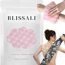 Blissal Exfoliating Shower Towel, 2-in-1 Premium Scrub Exfoliating Washcloth for Body & Face, 2 Sides Blissal Shower Towel for All Skin Types Woman and Men (Pink)
