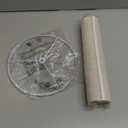 Tall Drum Lamp Shade for Table Lamps, Floor Lamp, Cloth Lampshade 10" Top X 10" Bottom X 13" High, Beige Large Line Fabric, Easy Assembly