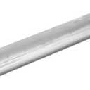 4 Inch Exhaust Pipe, Silver Galvanized Straight Exhaust Pipe Tubing Steel, Flared & Slotted End, 30 Inch Long