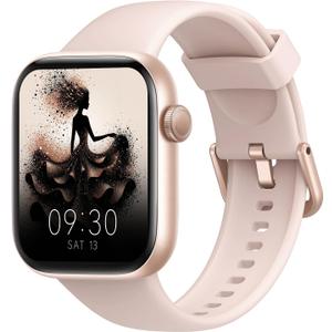 Smart Watch for Men Women Answer/Make Call, 1.85" Smartwatch, Fitness Watch with Heart Rate Blood Pressure Sleep Monitor, 140+Sports, IP68Waterproof Step Counter Compatible with Android IOS Pink