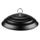Kingsyard 11.5" Metal Weather Protective Dome, Hanging Squirrel Baffle for Outdoor Bird Feeders, Heavy-Duty Rain Guard Cover, Chew-Proof & Rustproof, Black
