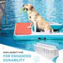 Dog Water Ramp 47 * 40inch Inflatable Pet Floating Platform Blue, Dog Dock Ramp for Boat Pool Lake Sea, Non-Slip Pool Water Ramp for Dogs up to 220lbs, EVA Float Ramp Dog Water Ladder