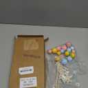 ForraFun 16 Pcs Happy Birthday Cake Topper Cake Bunting Topper Banner with Wood Pole Rainbow Garland with Bow Ribbon Balloon Cupcake Decor for Birthday Baby Shower (Pink,Blue,Yellow)