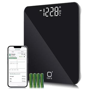 O'CARE Digital Bathroom Scale, Highly Accurate Body Weight Scale, Large Clear LED Display, Differential Display, Including 4*AAA Battery, Measures Weight up to 400LB ,Black