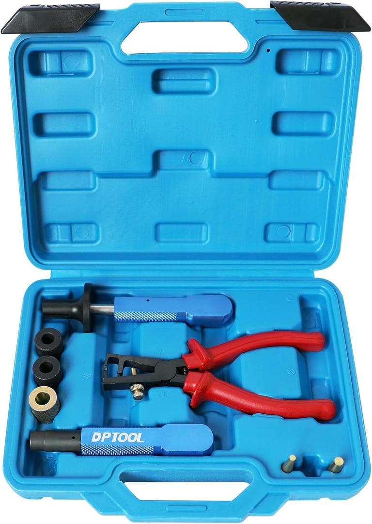 Fuel Injector Seal Install and Removal Tool Kit compatible with BMW N13 N14 N18 N20 N26 N43 N53 N54 N55 N63 N74 S55 S63 (8pc Blue)