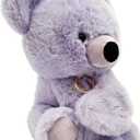 Holiday Home 10-Inch Plush Bear with Keychain - Purple