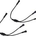 Current Division Cord, with Waterproof Male and Female Connector, Copper Core Wire, Lighting Accessories Fittings for LED InGround/Step Stair/Underwater Swimming Pool Lights, 2 Pack