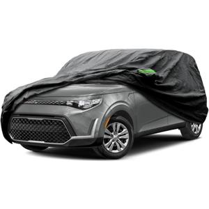 Proadsy 2025 Upgrade Car Cover Custom Fit for Kia Soul 2010-2025, Waterproof All Weather for Automobiles, Full Exterior Cover Rain Snow Sun Protector Indoor Outdoor Car Cover
