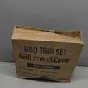 Griddle Accessories for Blackstone, Commercial Grade 12 Inch Heavy Duty Round Melting Dome with 7" Round Cast Iron Grill Burger Bacon Press, Perfect for Blackstone Camp Chef Flat Top Griddle Grill