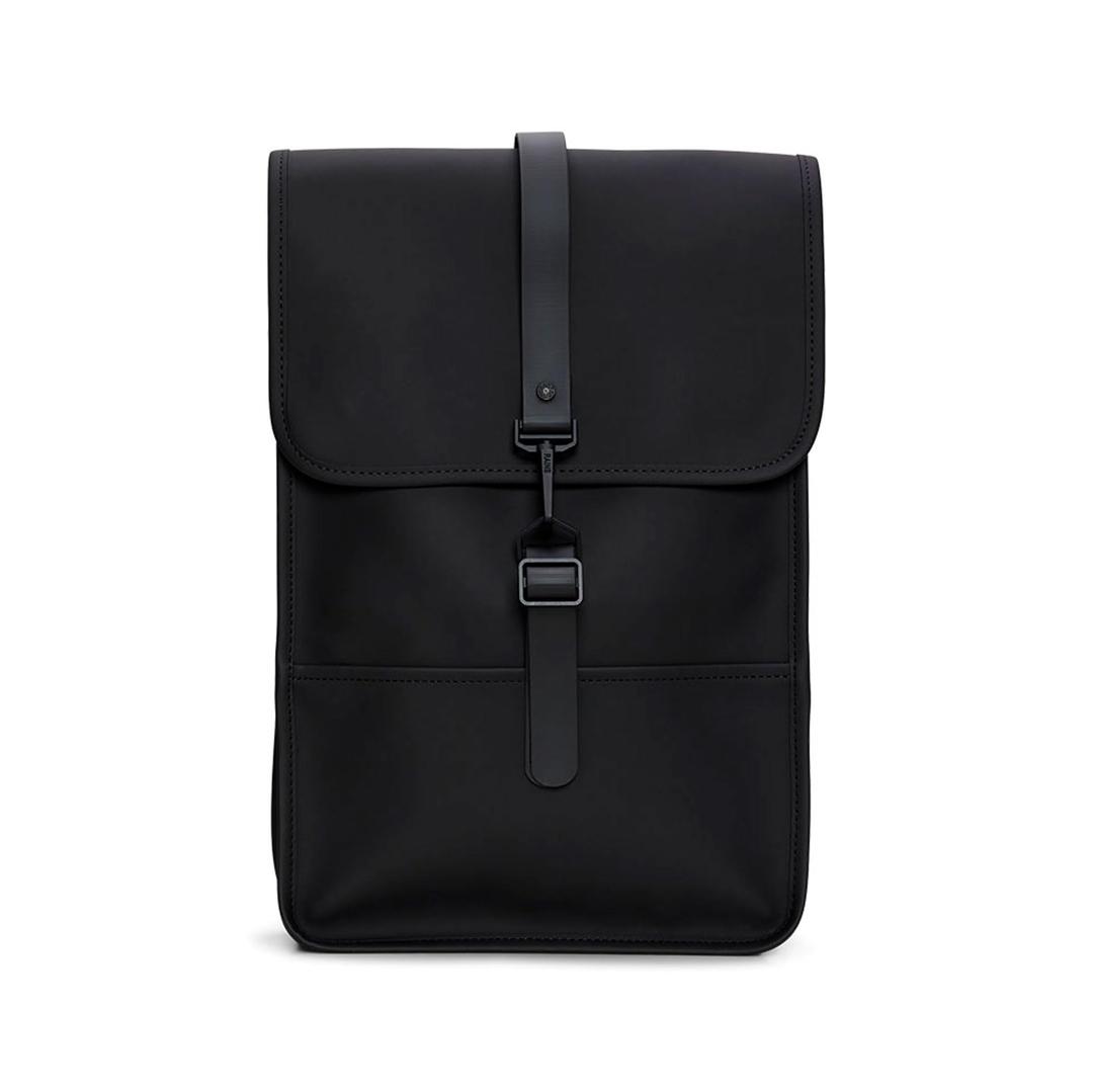 RAINS Backpack Mini, Black Waterproof Laptop Bag for Women and Men, Small
