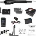 Mighty Mule MM571W-EST Heavy Duty Automatic Package Swing, Smart Bridge, Driveway Sensor, and More, Single Gate Opener, Estate, Black